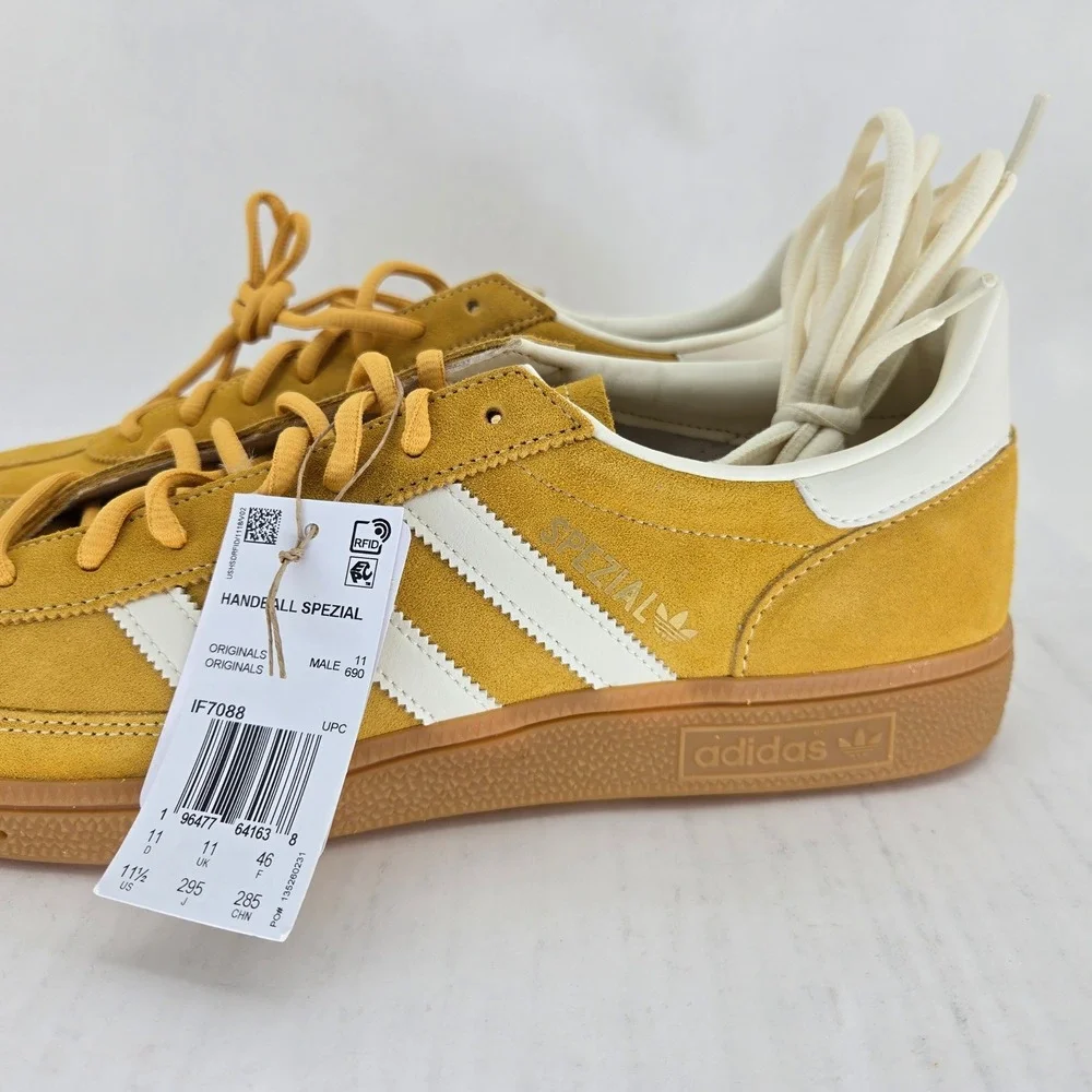 Adidas Handball Spezial Yellow White IF7088 Mens 11.5 Sneakers New